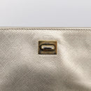 Salvatore Ferragamo Vala Hand Bag Leather 2way Gold Auth ka7067-17