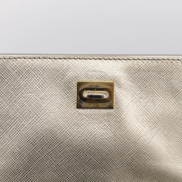Salvatore Ferragamo Vala Hand Bag Leather 2way Gold Auth ka7067