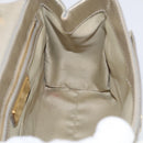 Salvatore Ferragamo Vala Hand Bag Leather 2way Gold Auth ka7067-21