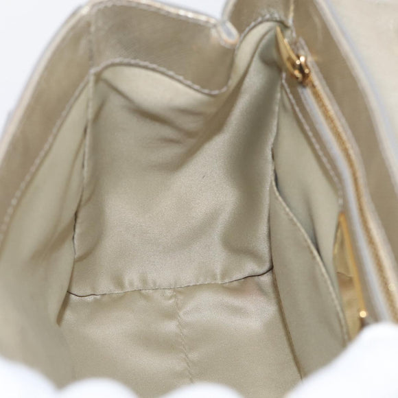 Salvatore Ferragamo Vala Hand Bag Leather 2way Gold Auth ka7067