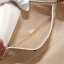 Chloe Woody Hand Bag Canvas White Auth ka7069-18