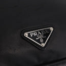 PRADA Shoulder Bag Leather Black Silver Auth ka7071V-16