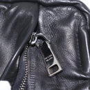 PRADA Shoulder Bag Leather Black Silver Auth ka7071V-23