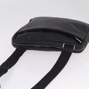 PRADA Shoulder Bag Leather Black Silver Auth ka7071V-6