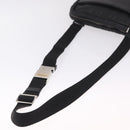 PRADA Shoulder Bag Leather Black Silver Auth ka7071V-7