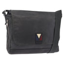 LOUIS VUITTON LV Cup V Line Cross Bag Leather Navy Silver M50443 LV Auth ka7072-1