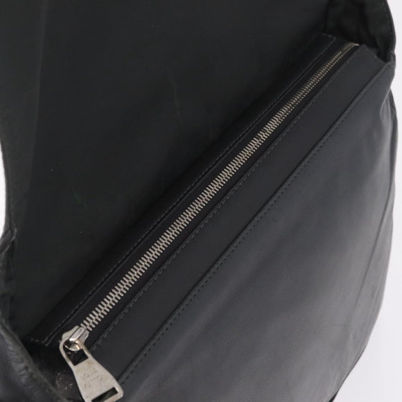 LOUIS VUITTON LV Cup V Line Cross Bag Leather Navy Silver M50443 LV Auth ka7072