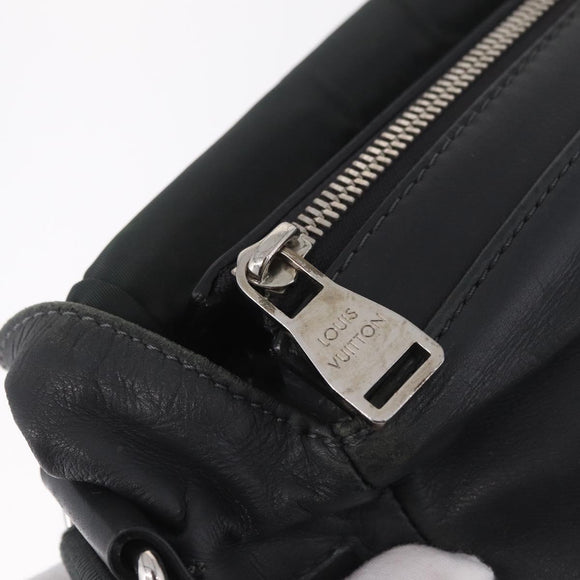 LOUIS VUITTON LV Cup V Line Cross Bag Leather Navy Silver M50443 LV Auth ka7072