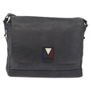 LOUIS VUITTON LV Cup V Line Cross Bag Leather Navy Silver M50443 LV Auth ka7072-2