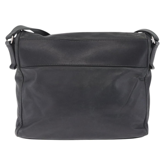 LOUIS VUITTON LV Cup V Line Cross Bag Leather Navy Silver M50443 LV Auth ka7072