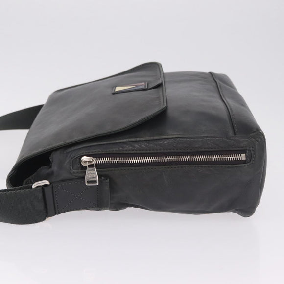 LOUIS VUITTON LV Cup V Line Cross Bag Leather Navy Silver M50443 LV Auth ka7072