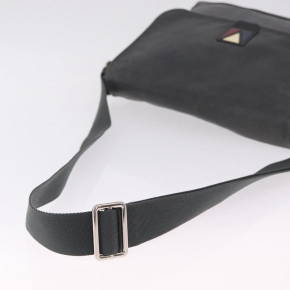 LOUIS VUITTON LV Cup V Line Cross Bag Leather Navy Silver M50443 LV Auth ka7072