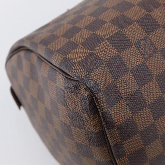LOUIS VUITTON Damier Ebene Speedy 30 Hand Bag N41364 LV Auth ka7073A