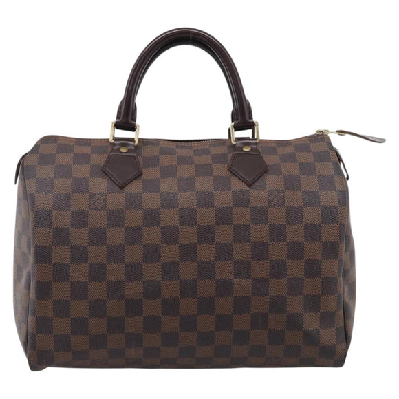 LOUIS VUITTON Damier Ebene Speedy 30 Hand Bag N41364 LV Auth ka7073A