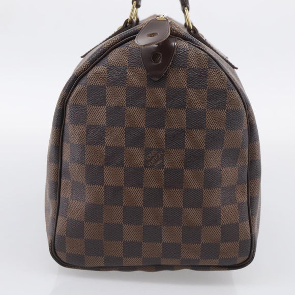 LOUIS VUITTON Damier Ebene Speedy 30 Hand Bag N41364 LV Auth ka7073A