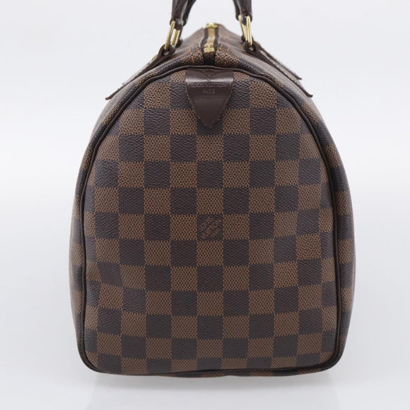 LOUIS VUITTON Damier Ebene Speedy 30 Hand Bag N41364 LV Auth ka7073A