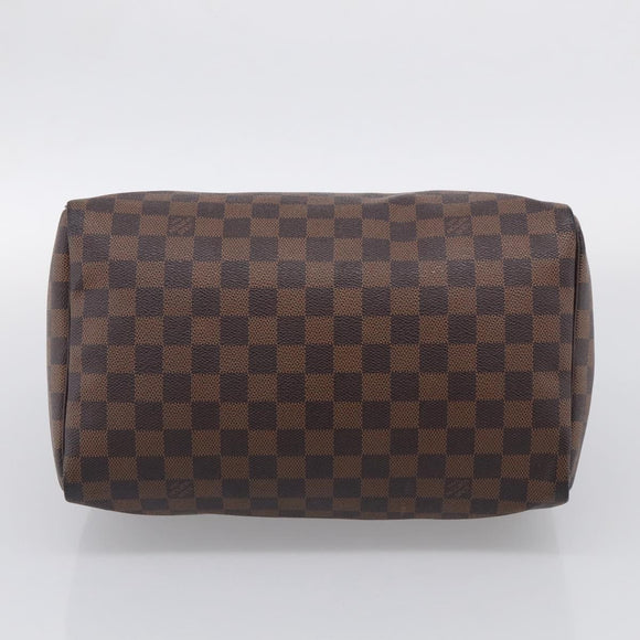 LOUIS VUITTON Damier Ebene Speedy 30 Hand Bag N41364 LV Auth ka7073A