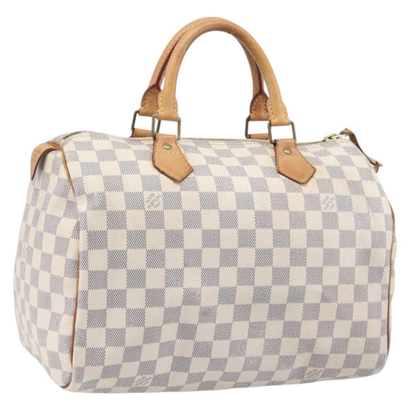 LOUIS VUITTON Damier Azur Speedy 30 Hand Bag N41533 LV Auth ka7075