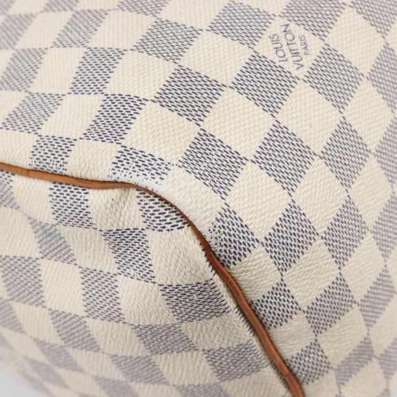 LOUIS VUITTON Damier Azur Speedy 30 Hand Bag N41533 LV Auth ka7075