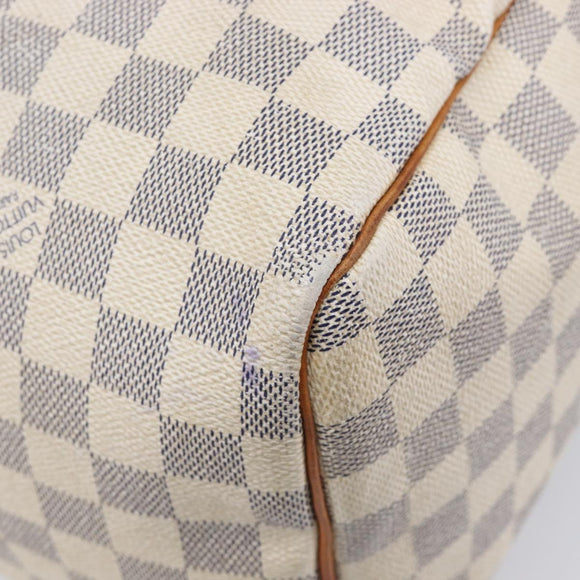 LOUIS VUITTON Damier Azur Speedy 30 Hand Bag N41533 LV Auth ka7075