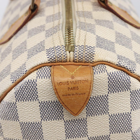 LOUIS VUITTON Damier Azur Speedy 30 Hand Bag N41533 LV Auth ka7075