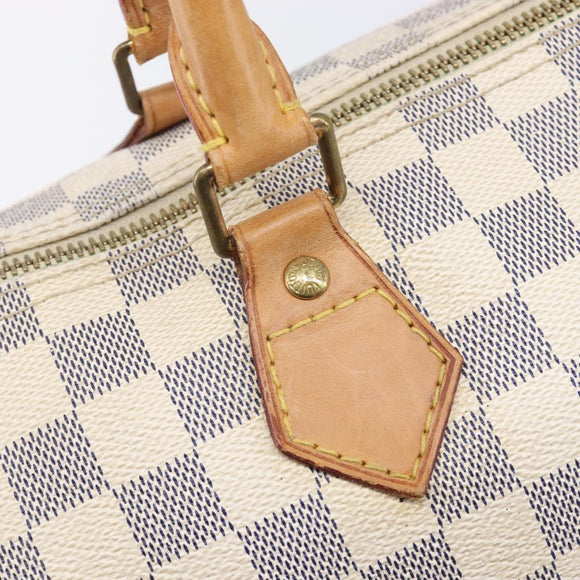 LOUIS VUITTON Damier Azur Speedy 30 Hand Bag N41533 LV Auth ka7075