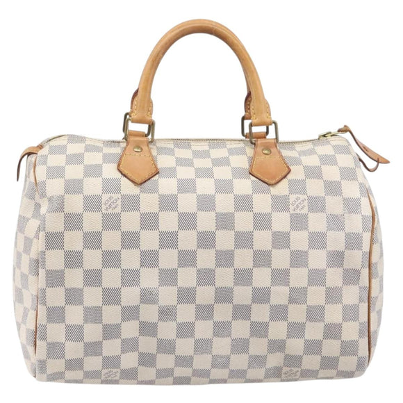 LOUIS VUITTON Damier Azur Speedy 30 Hand Bag N41533 LV Auth ka7075
