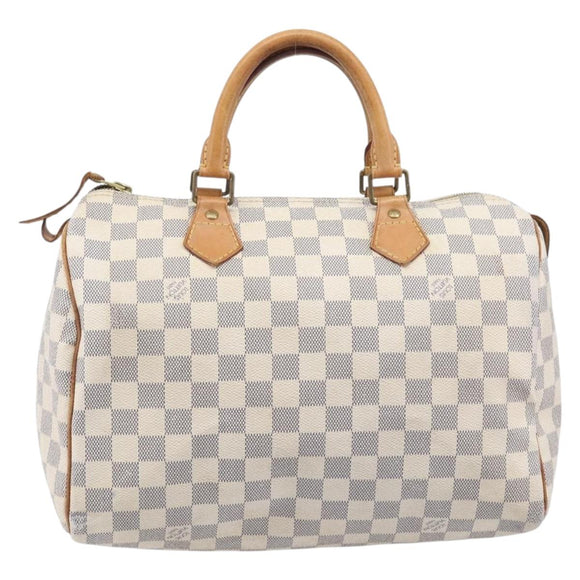 LOUIS VUITTON Damier Azur Speedy 30 Hand Bag N41533 LV Auth ka7075