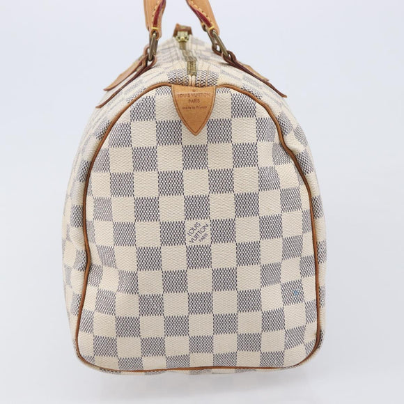 LOUIS VUITTON Damier Azur Speedy 30 Hand Bag N41533 LV Auth ka7075