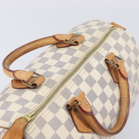 LOUIS VUITTON Damier Azur Speedy 30 Hand Bag N41533 LV Auth ka7075