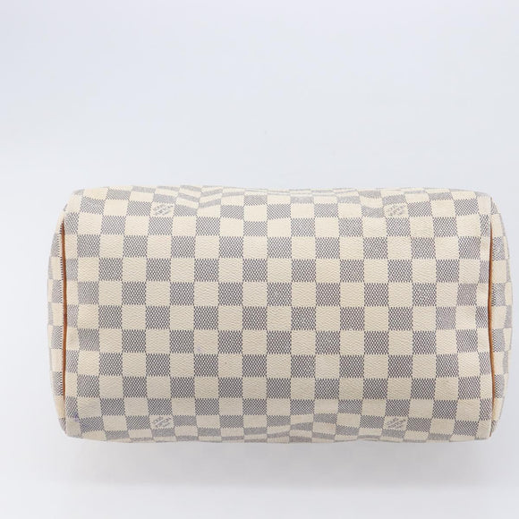 LOUIS VUITTON Damier Azur Speedy 30 Hand Bag N41533 LV Auth ka7075