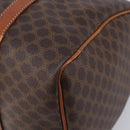 CELINE Macadam Canvas Boston Bag PVC Leather Brown Gold Auth ka7077-14