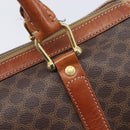 CELINE Macadam Canvas Boston Bag PVC Leather Brown Gold Auth ka7077-18