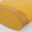Burberrys Hand Bag Leather Yellow Gold Auth ka7079-12