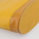 Burberrys Hand Bag Leather Yellow Gold Auth ka7079-13