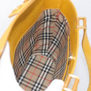 Burberrys Hand Bag Leather Yellow Gold Auth ka7079-16