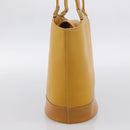 Burberrys Hand Bag Leather Yellow Gold Auth ka7079-5