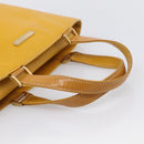 Burberrys Hand Bag Leather Yellow Gold Auth ka7079-7