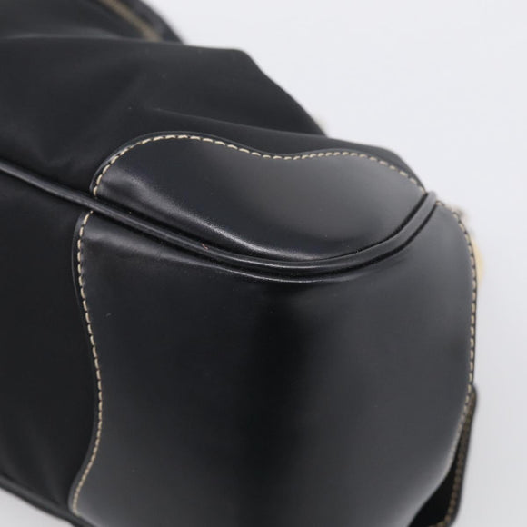 PRADA Hand Bag Nylon Black Silver Auth ka7080V