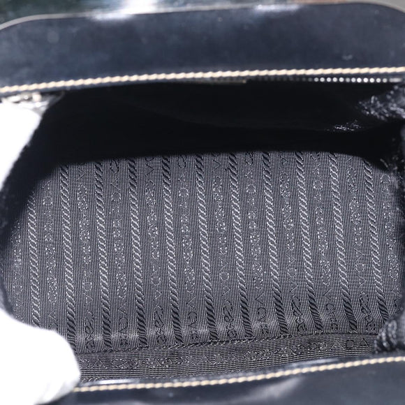 PRADA Hand Bag Nylon Black Silver Auth ka7080V