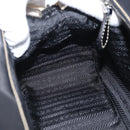 PRADA Hand Bag Nylon Black Silver Auth ka7080V-19