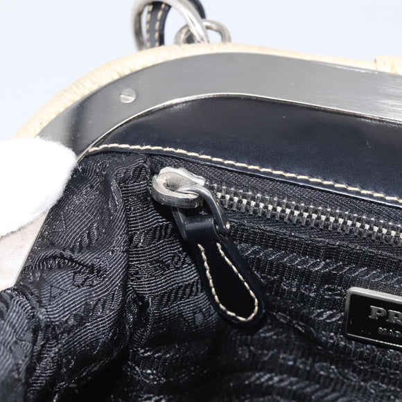 PRADA Hand Bag Nylon Black Silver Auth ka7080V