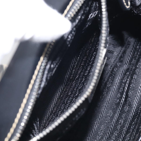 PRADA Hand Bag Nylon Black Silver Auth ka7080V