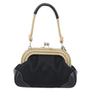 PRADA Hand Bag Nylon Black Silver Auth ka7080V-3