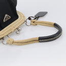 PRADA Hand Bag Nylon Black Silver Auth ka7080V-7