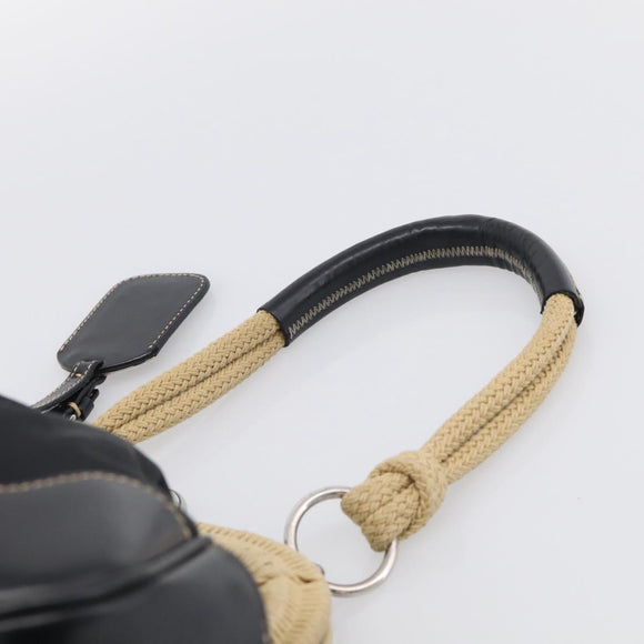 PRADA Hand Bag Nylon Black Silver Auth ka7080V