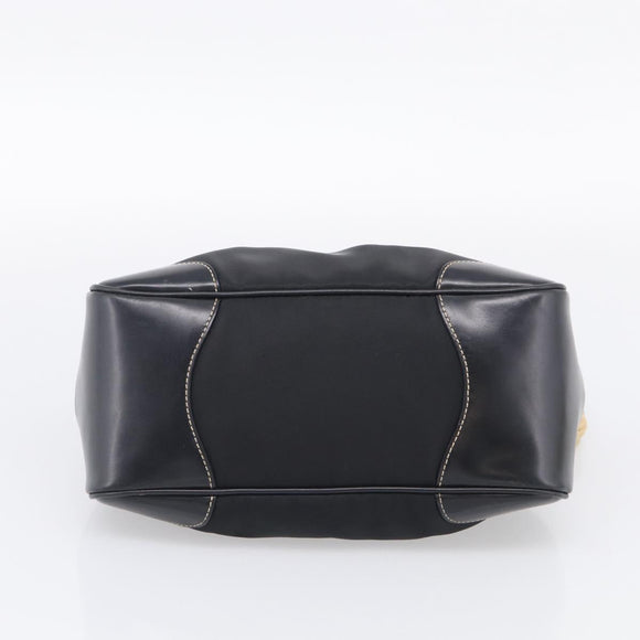 PRADA Hand Bag Nylon Black Silver Auth ka7080V