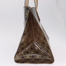 Salvatore Ferragamo Tote Bag Vinyl Clear Silver Auth ka7081-5