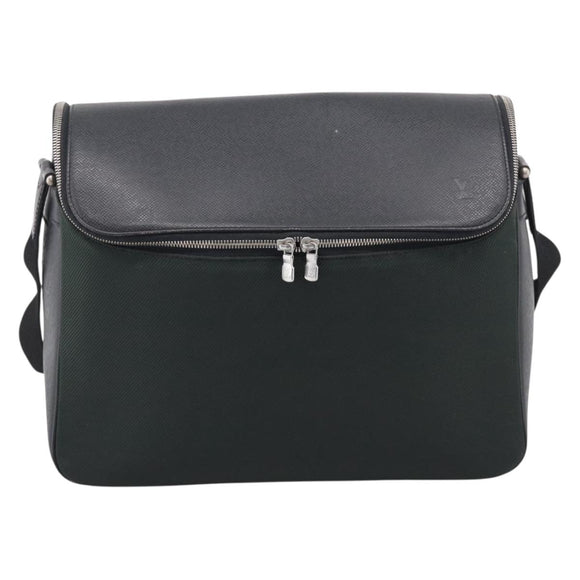 LOUIS VUITTON Taiga Leather Thai Meal Shoulder Bag Ardoise M30862 LV Auth ka7083