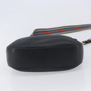 PRADA Shoulder Bag Leather Black Gold Auth ka7084V-11